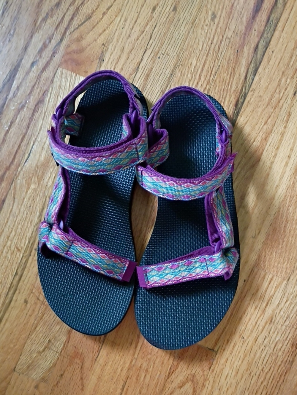 Teva Women's Multi-Pattern Purple Strap Sandals Size 8